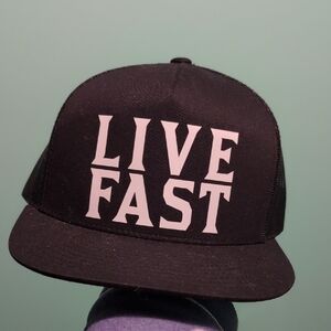The Drive Clothing 'Live Fast' Black Cap NWOT